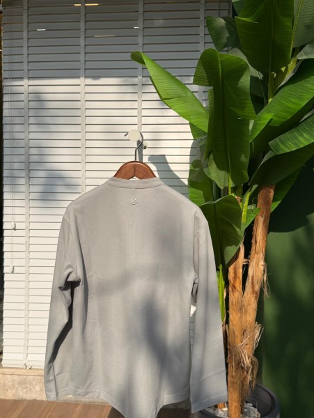 Rahat Kalıp Pamuklu Sweatshirt | Yaka Fermuarlı Mevsimlik Konfor